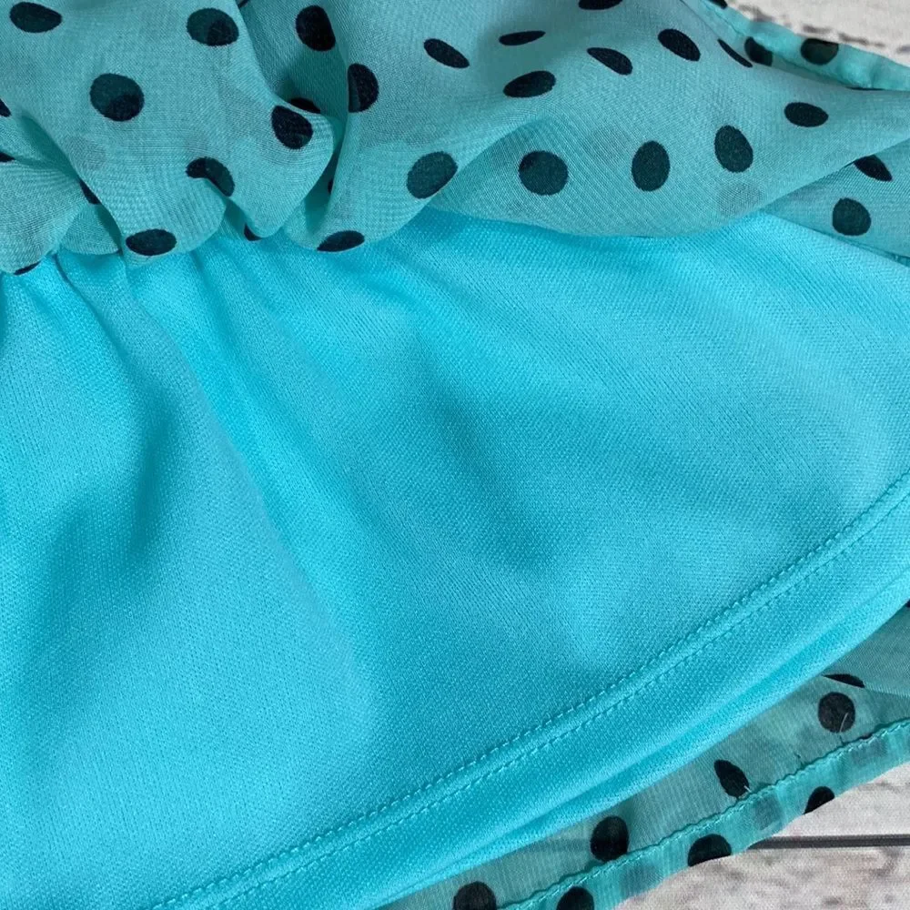 healthtex Baby Infant Girl Teal Polka Dot Dress